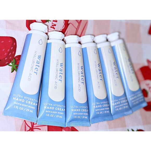 Bath & Body Works 1 oz Water Ultra Hydration With Hyaluronic Acid Hand Cream x6 - Picture 2 of 4